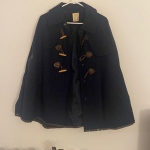 Pins and Needles Navy Cape with toggles